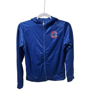 Chicago Cubs Genz Youth Jacket Size 10/12 NWT Medium Weight Licensed Shiny Blue